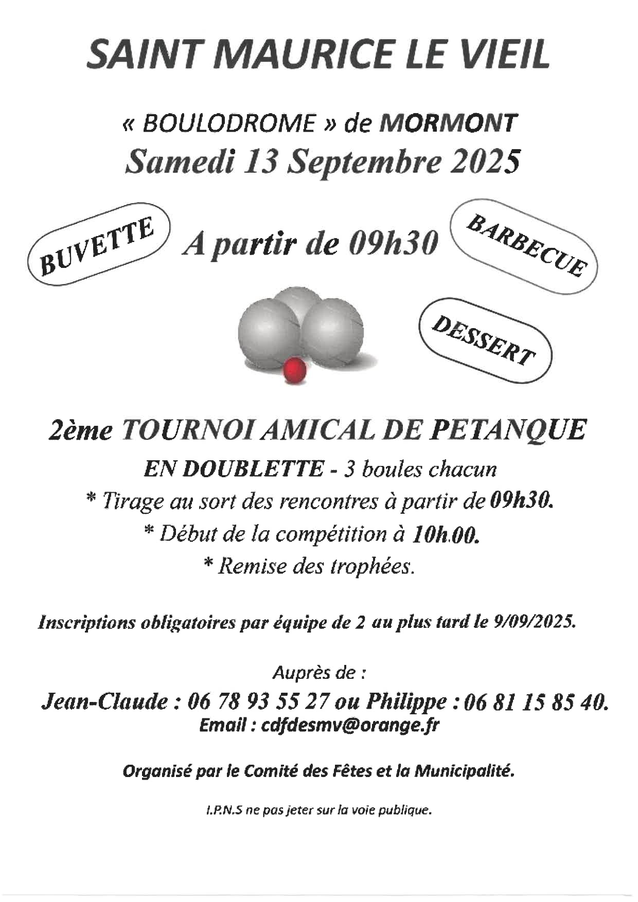 Tournoi pétanque